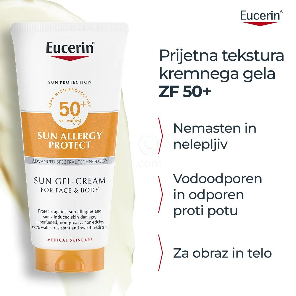Eucerin Sun Allergy protect, kremni gel za zaščito pred soncem - ZF50+ (150 ml)